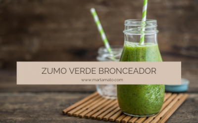 Zumo verde bronceador